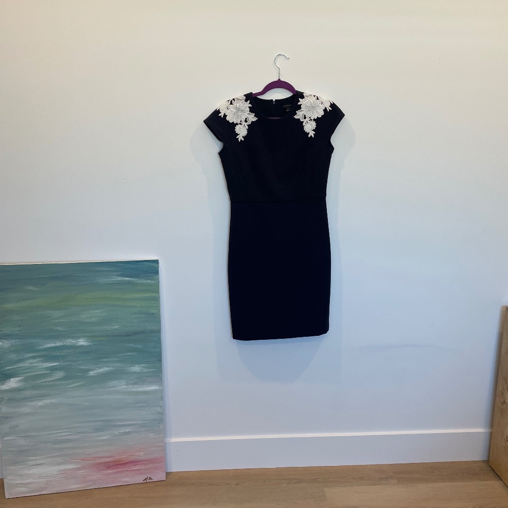 ANN TAYLOR Blue dress with sleeve details